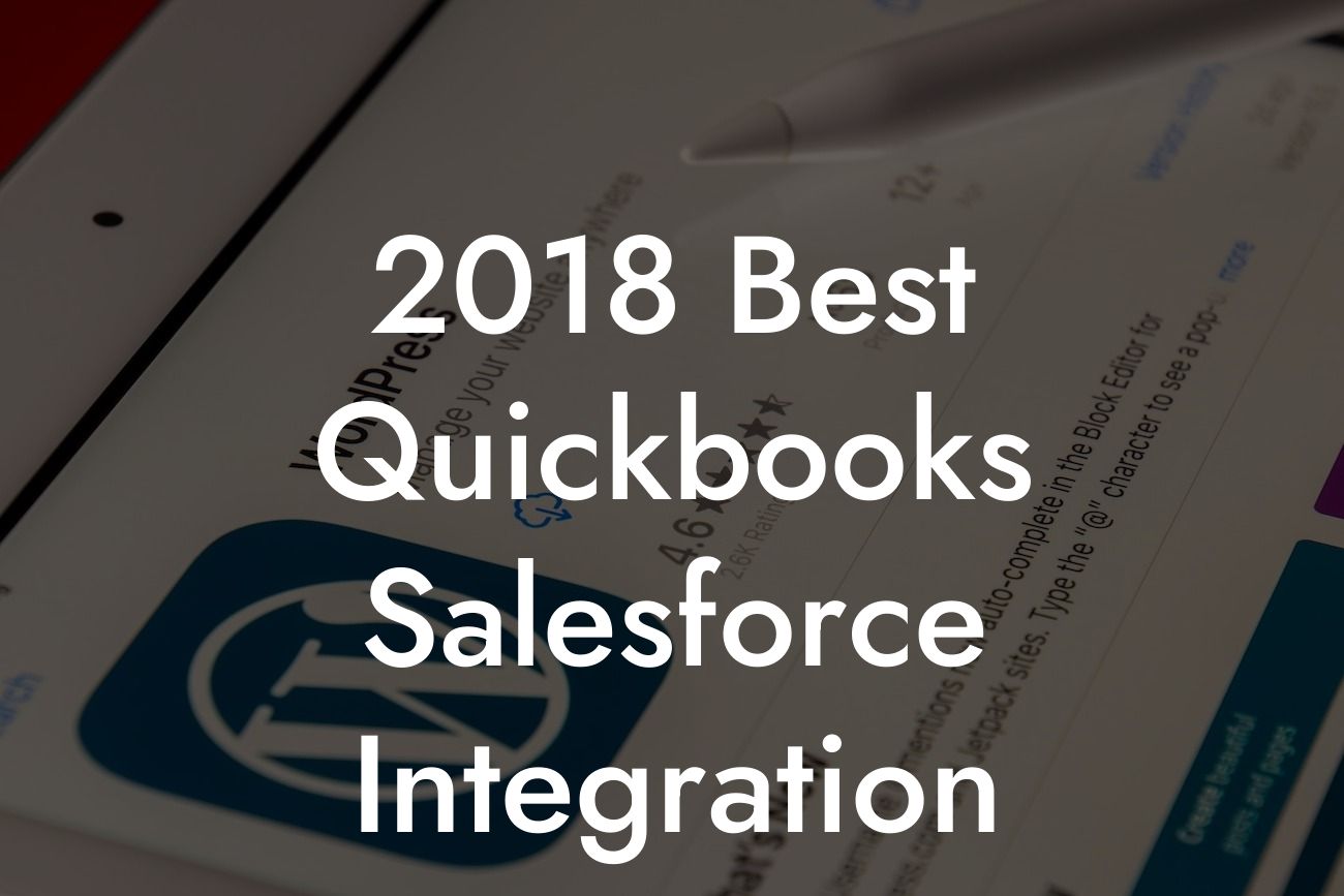 2018 Best Quickbooks Salesforce Integration