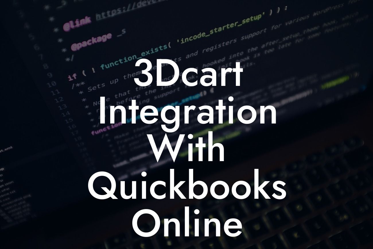 3Dcart Integration With Quickbooks Online