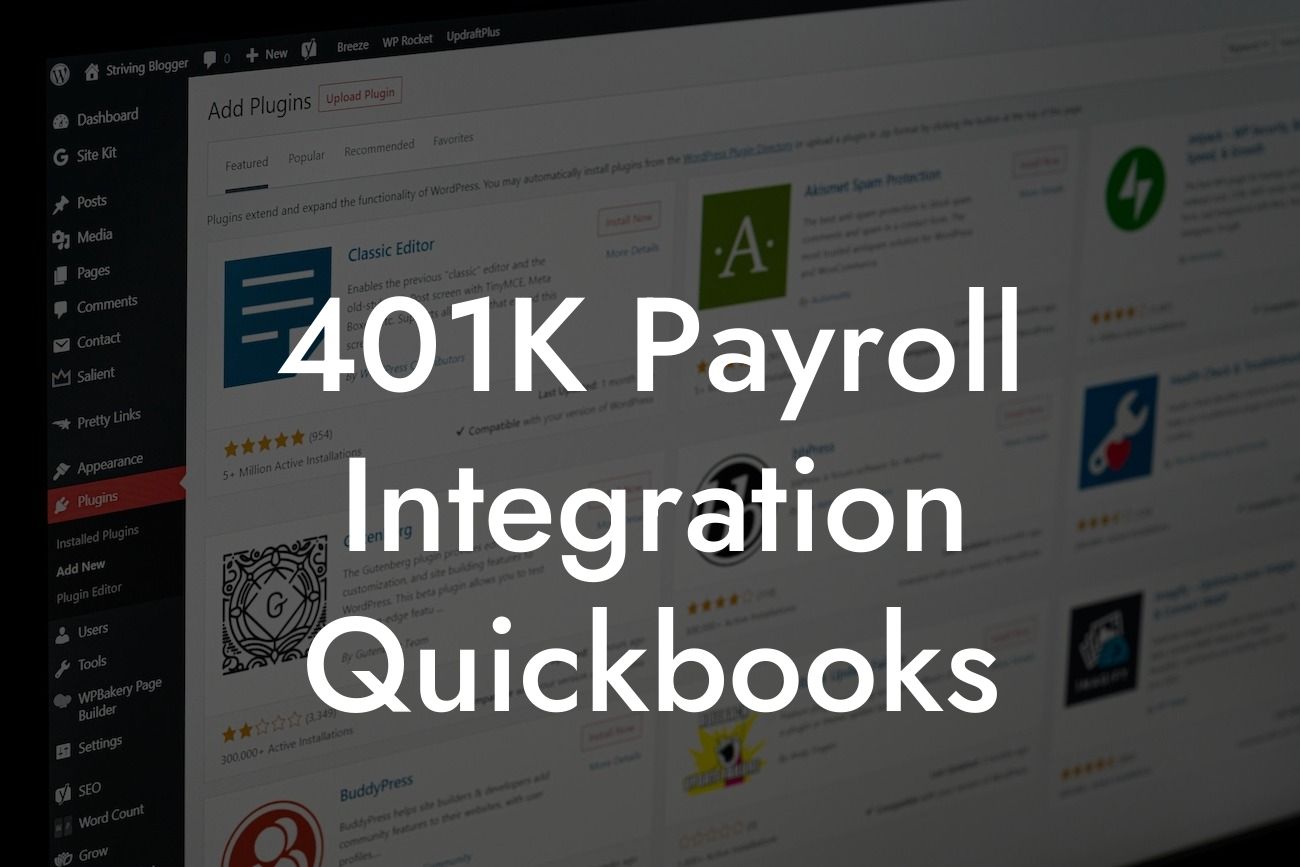 401K Payroll Integration Quickbooks