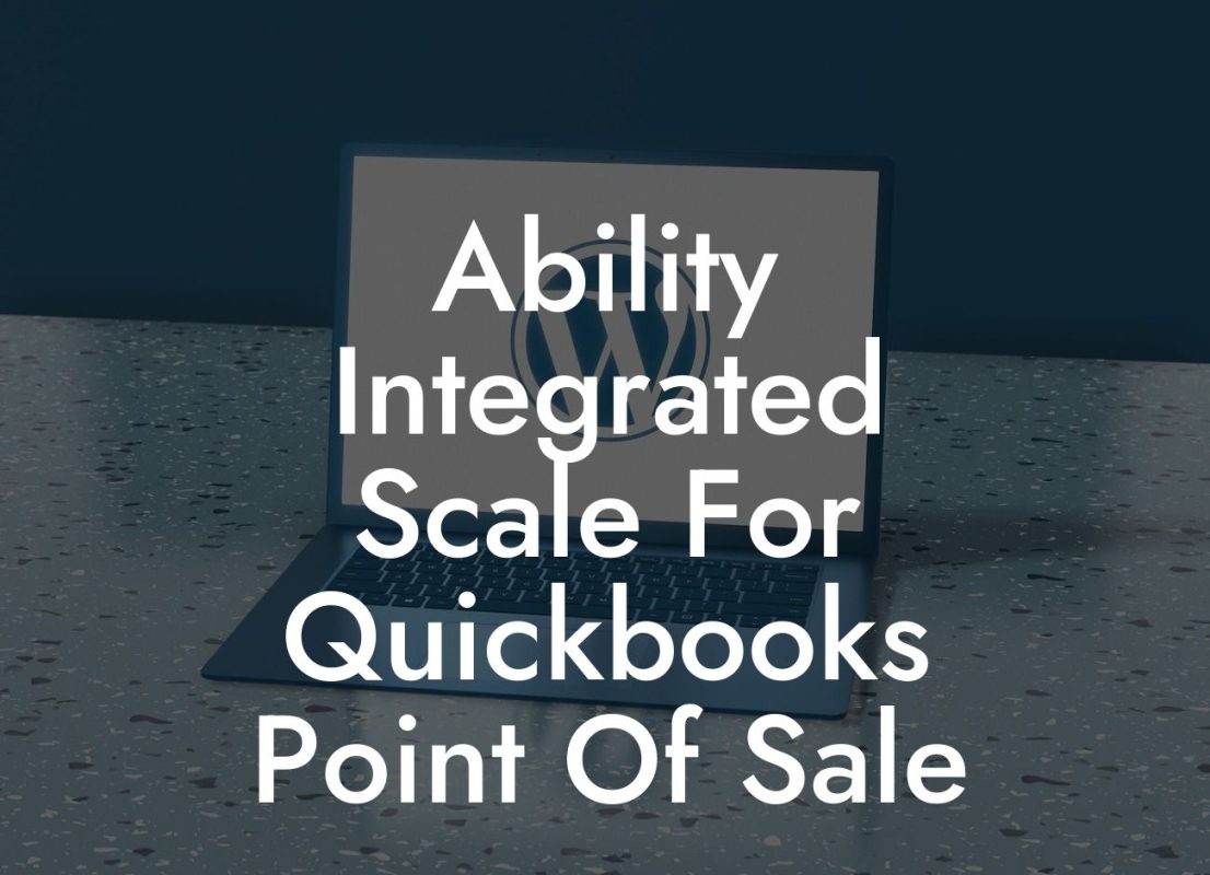 Ability Integrated Scale For Quickbooks Point Of Sale