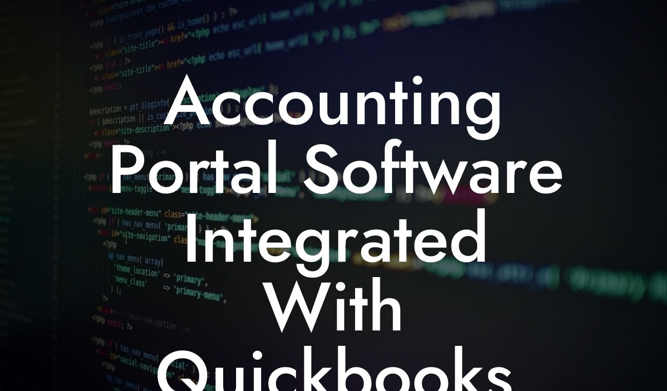 Accounting Portal Software Integrated With Quickbooks