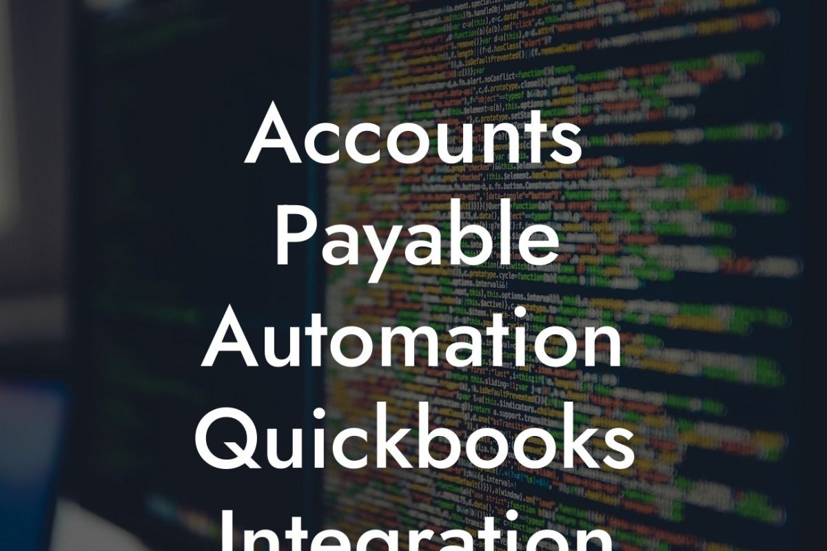 Accounts Payable Automation Quickbooks Integration