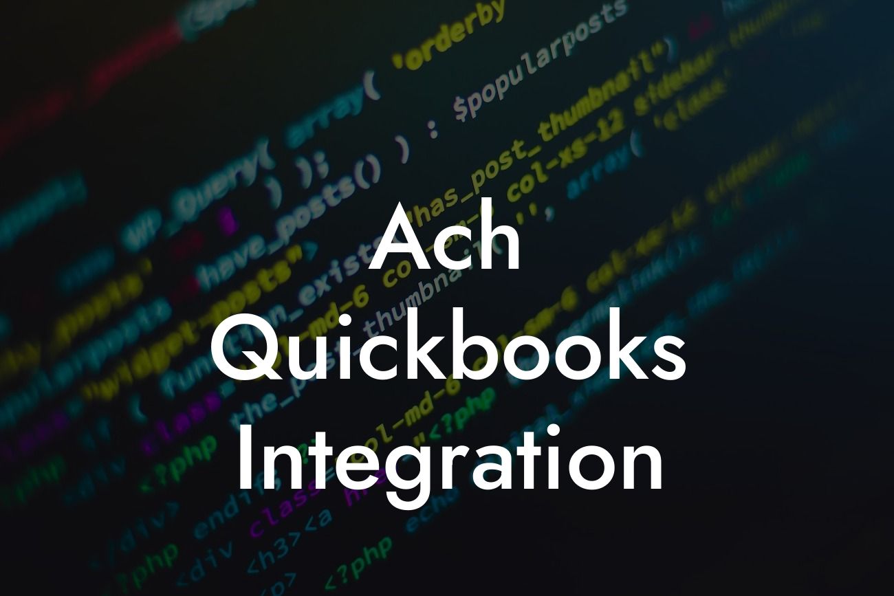 Ach Quickbooks Integration