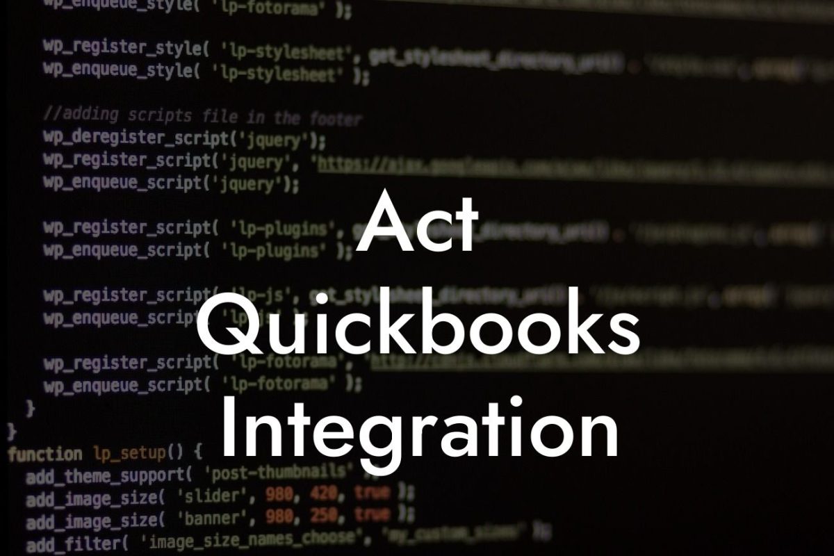 Act Quickbooks Integration