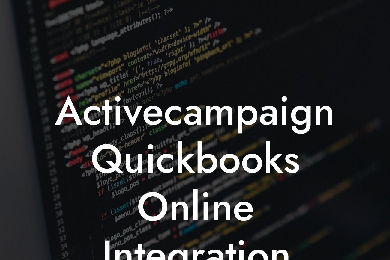 Activecampaign Quickbooks Online Integration