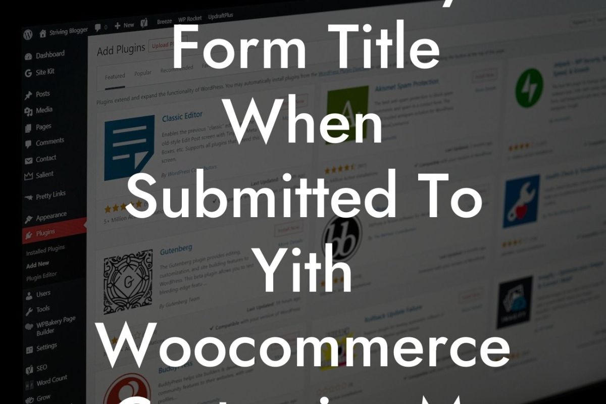 Add Gravity Form Title When Submitted To Yith Woocommerce Customize My Account Page Endpoint