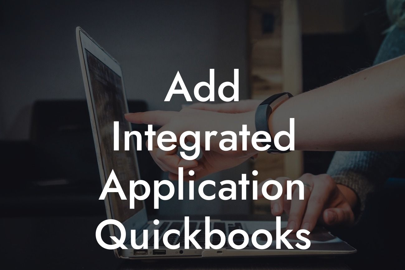 Add Integrated Application Quickbooks