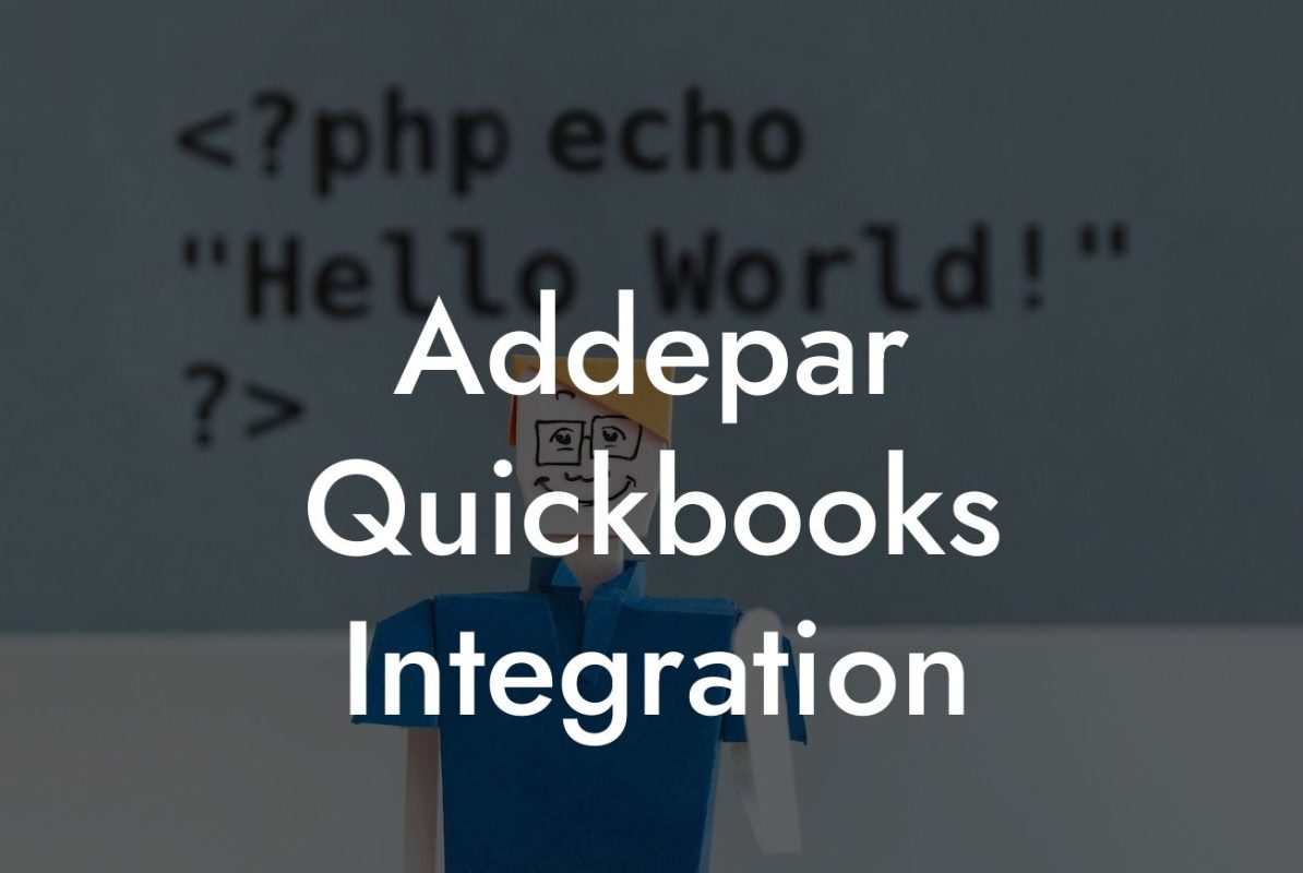 Addepar Quickbooks Integration