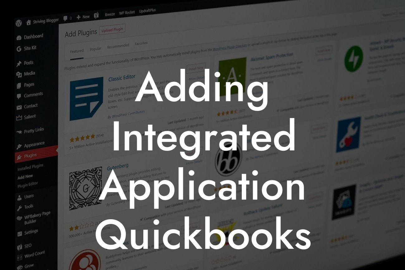 Adding Integrated Application Quickbooks