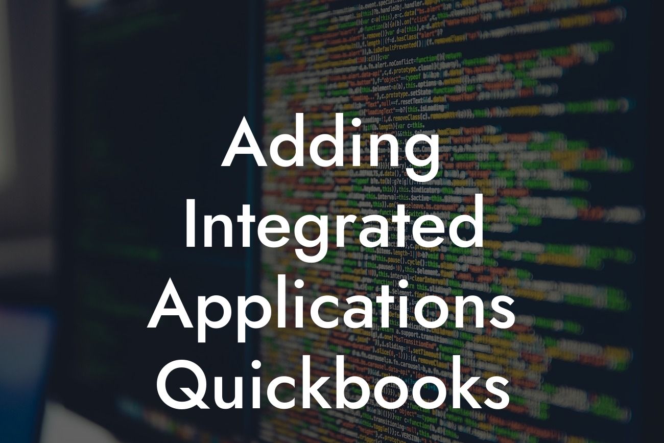 Adding Integrated Applications Quickbooks