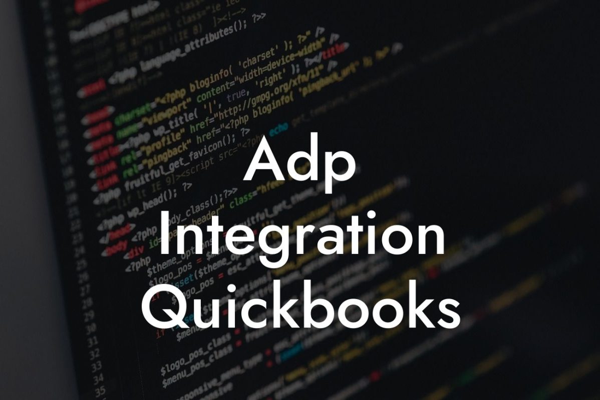 Adp Integration Quickbooks