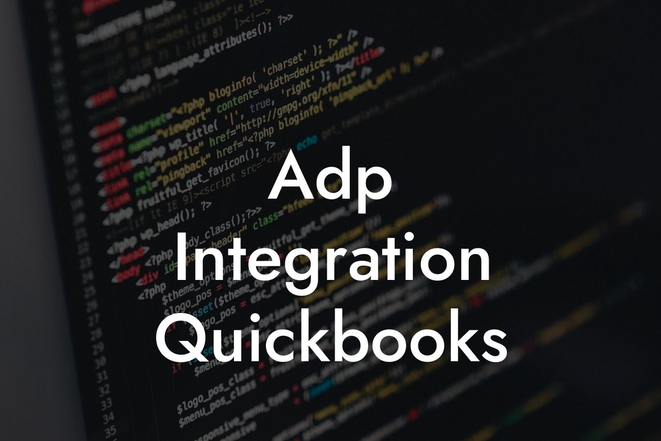 Adp Integration Quickbooks