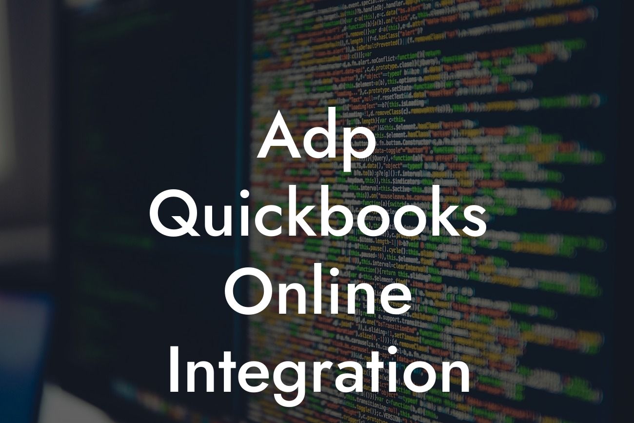 Adp Quickbooks Online Integration