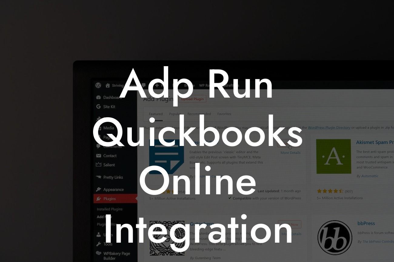 Adp Run Quickbooks Online Integration