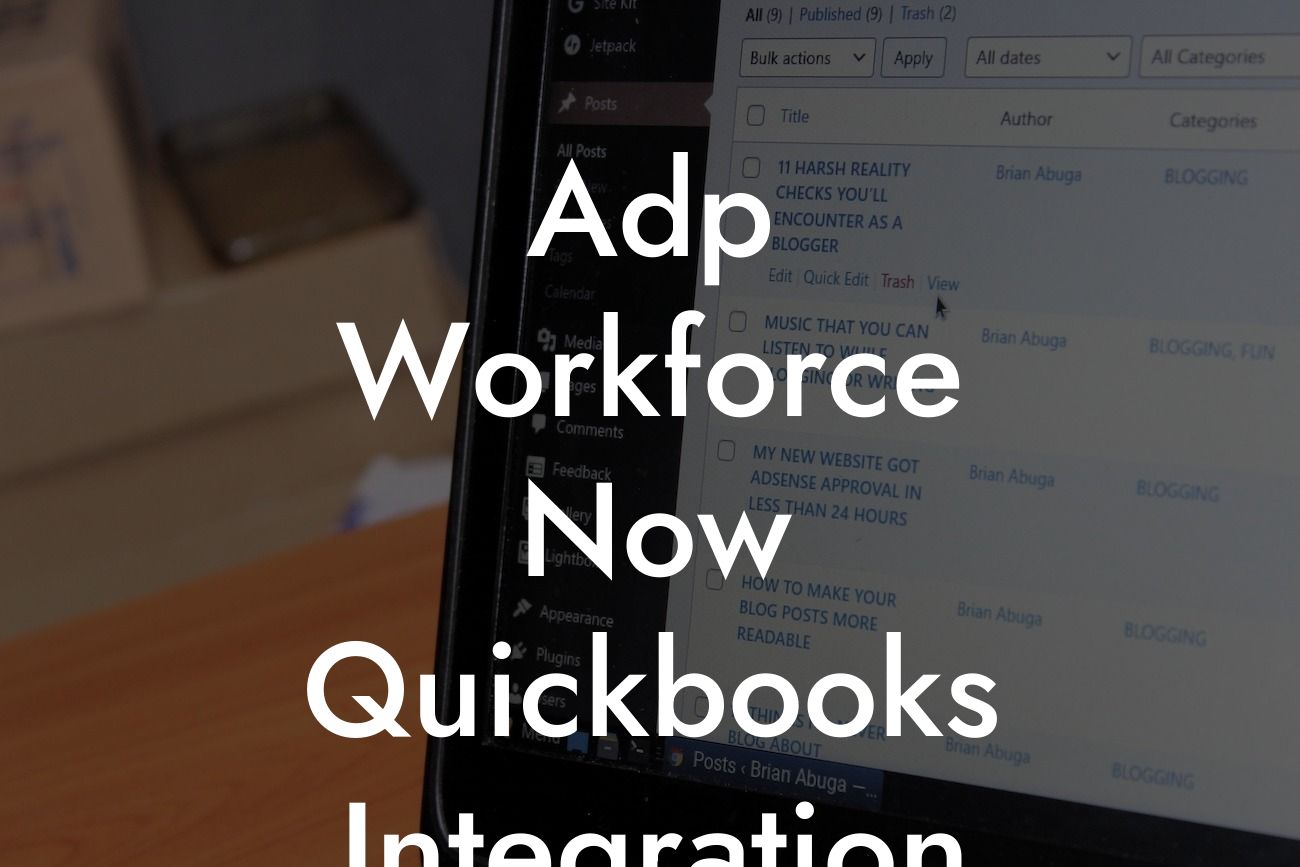 Adp Workforce Now Quickbooks Integration