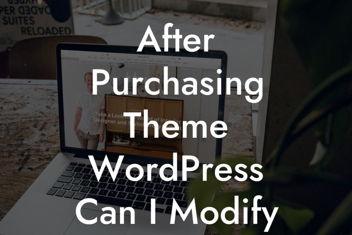 After Purchasing Theme WordPress Can I Modify Code