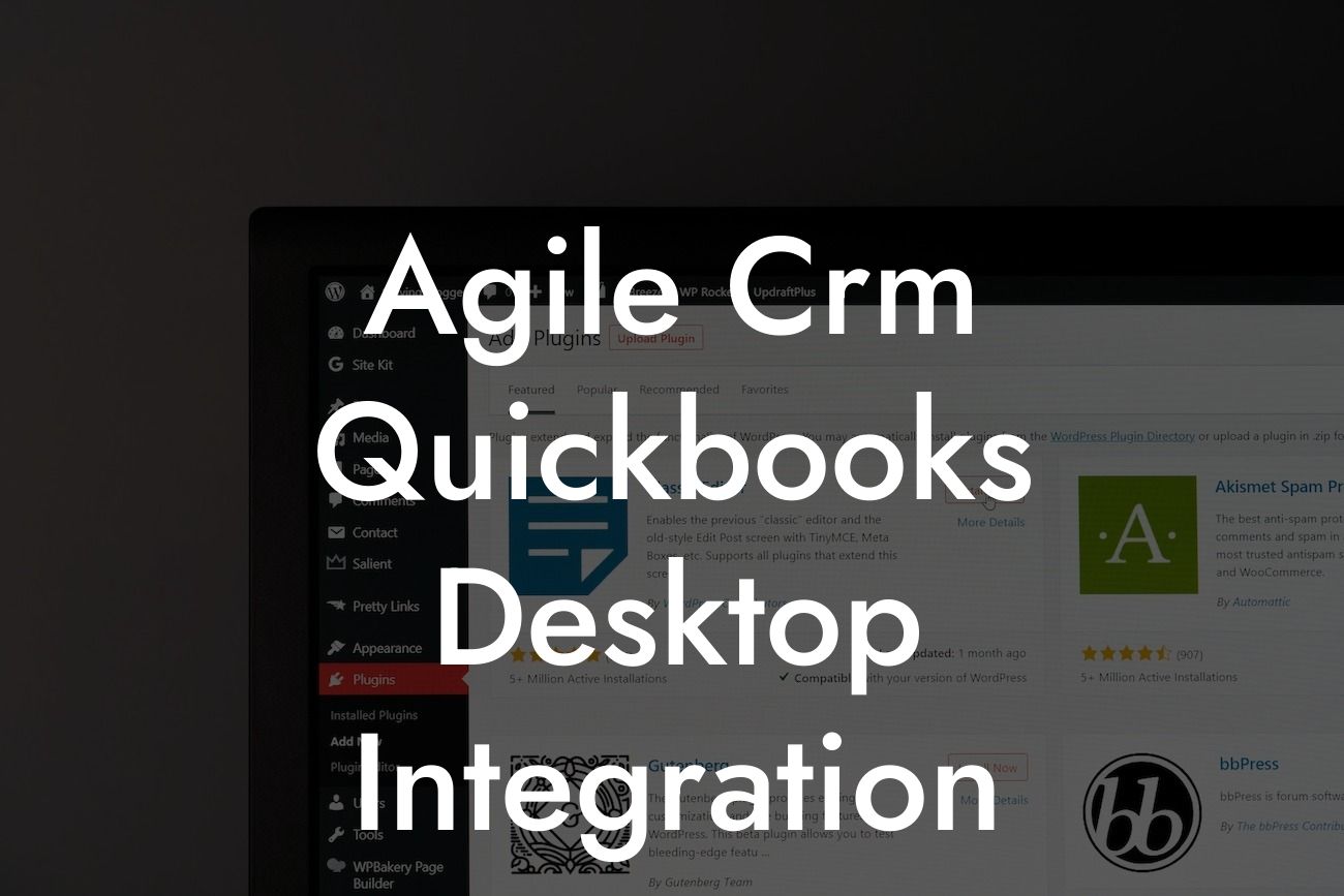 Agile Crm Quickbooks Desktop Integration