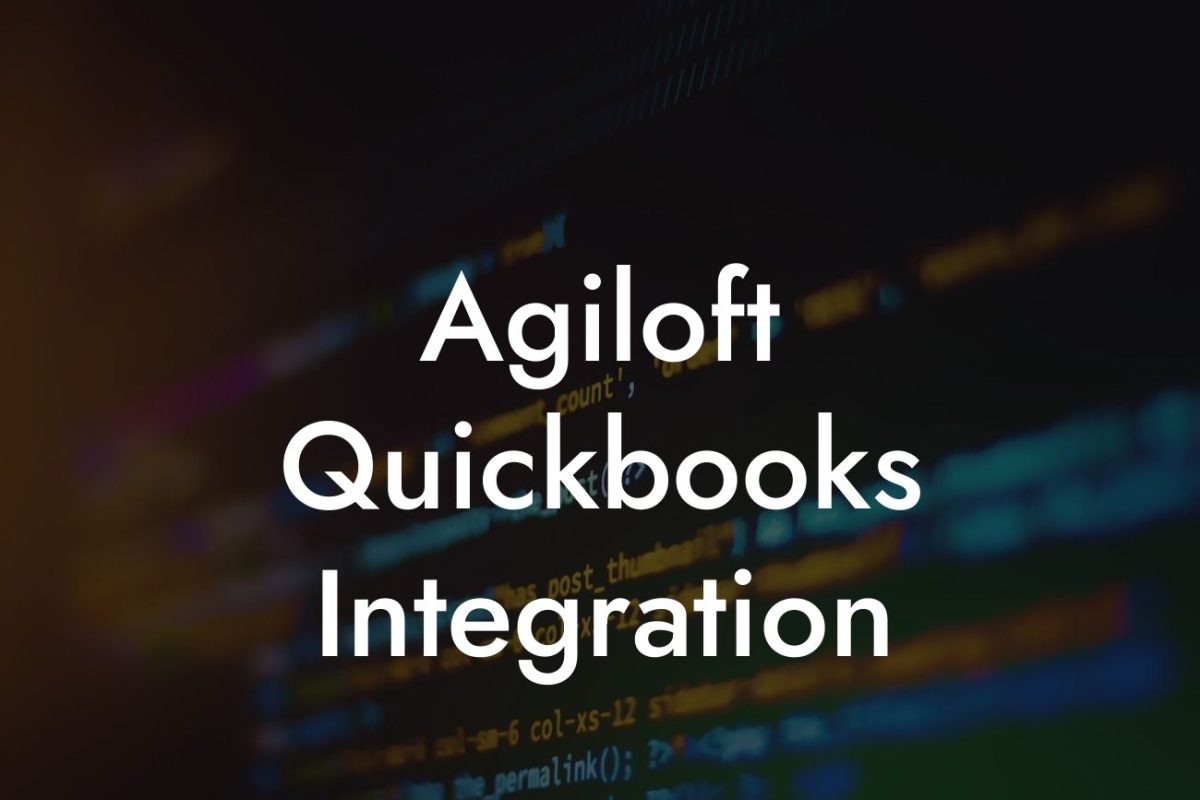 Agiloft Quickbooks Integration