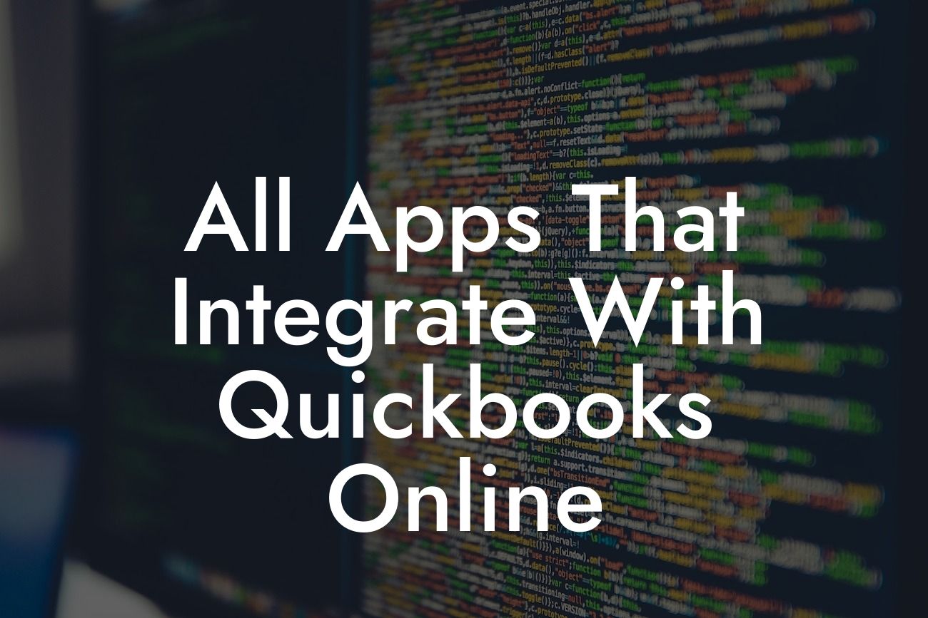 All Apps That Integrate With Quickbooks Online