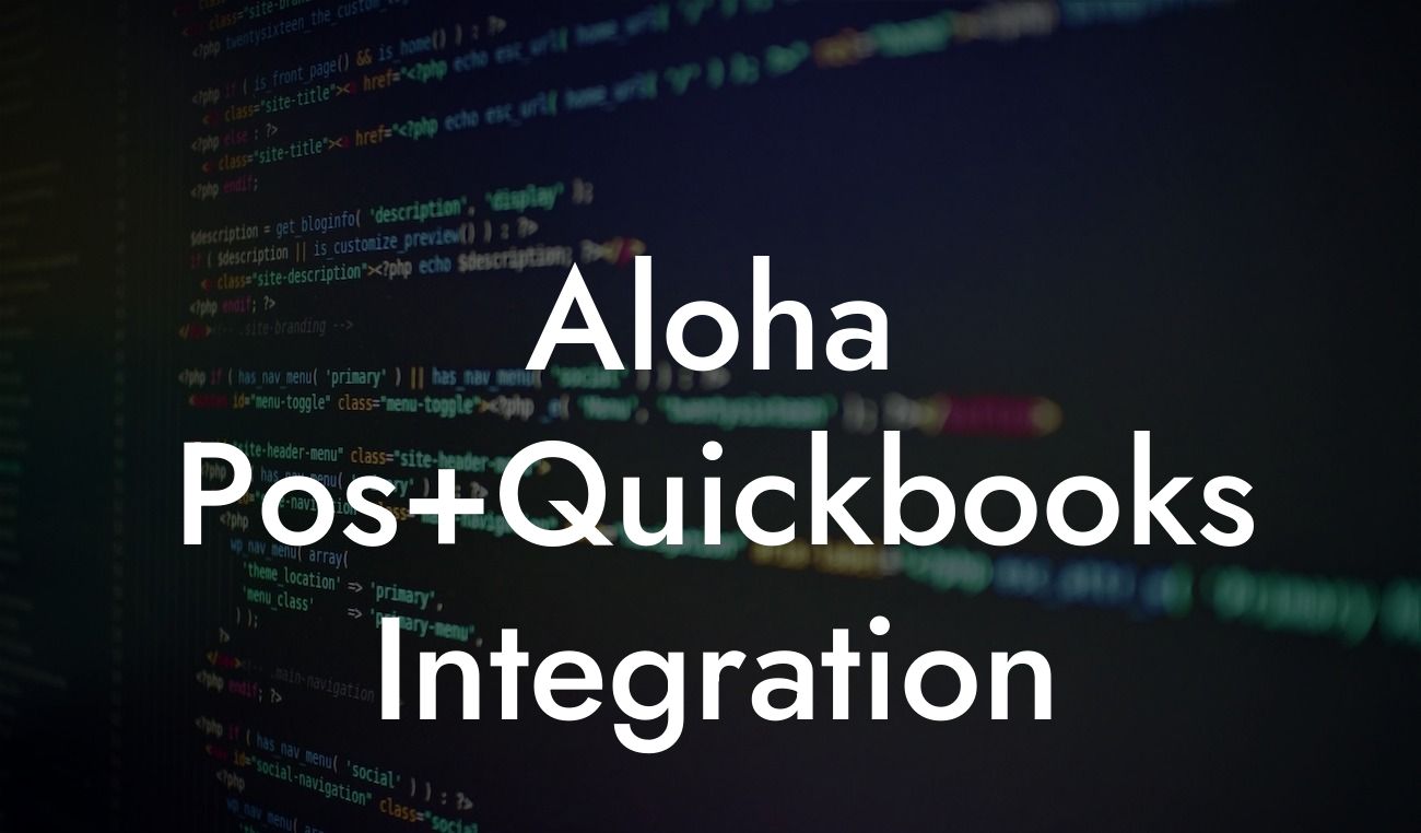 Aloha Pos+Quickbooks Integration