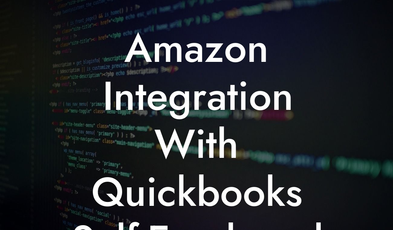 Amazon Integration With Quickbooks Self-Employed