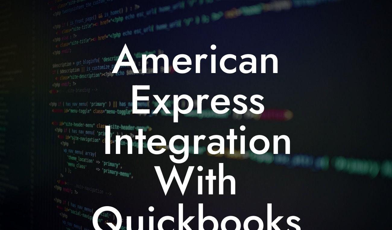 American Express Integration With Quickbooks