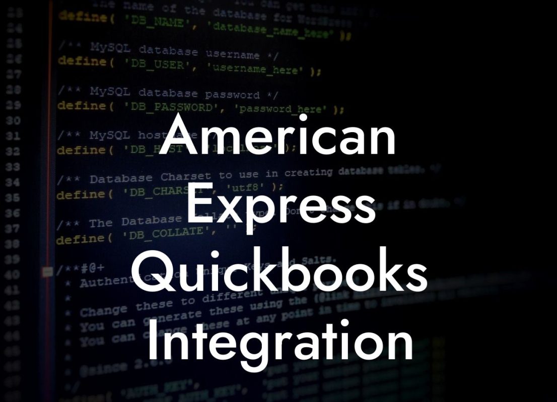 American Express Quickbooks Integration