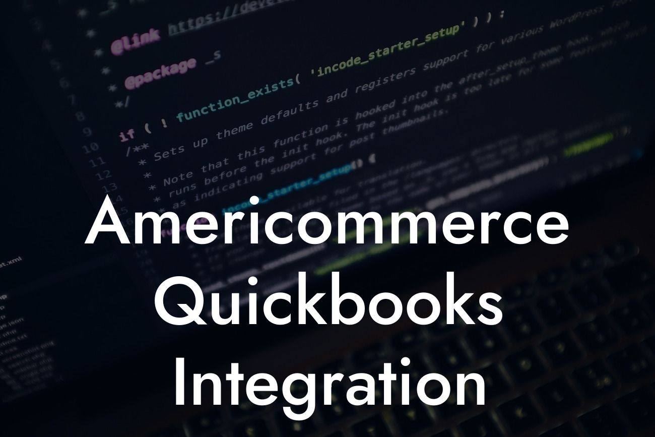 Americommerce Quickbooks Integration