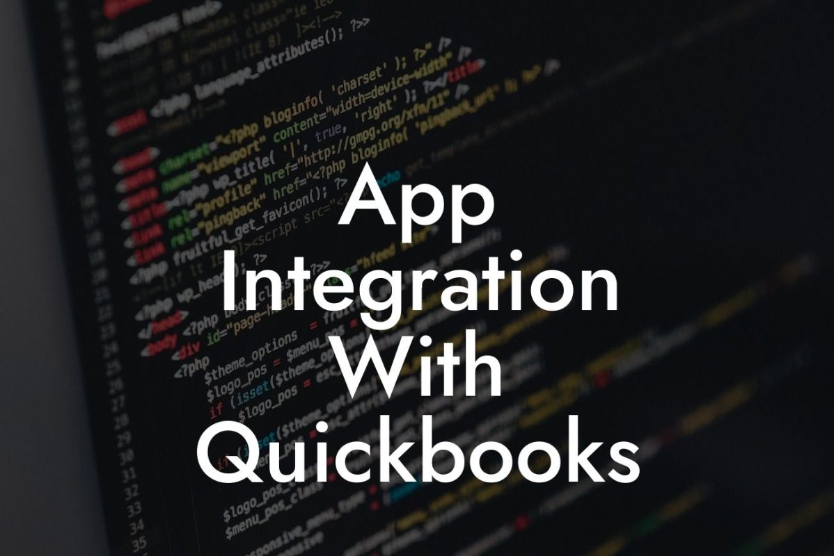 App Integration With Quickbooks