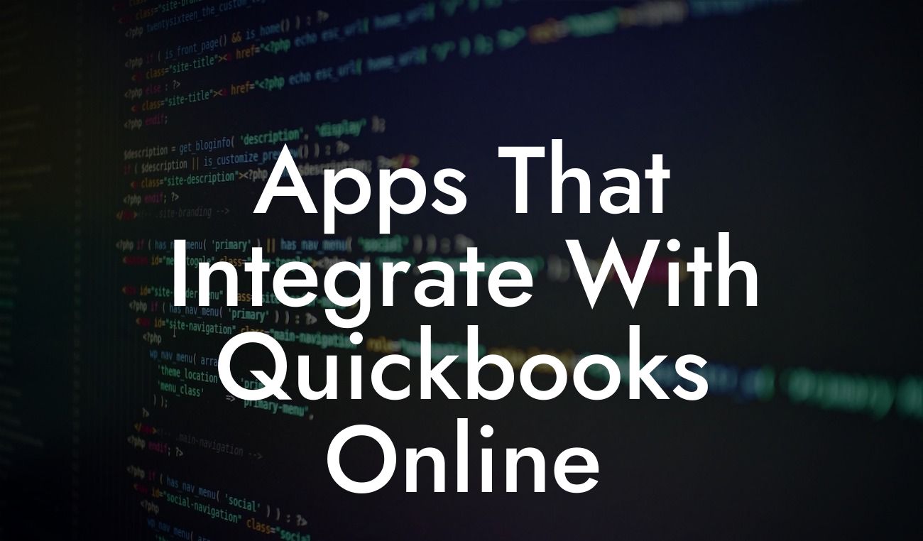 Apps That Integrate With Quickbooks Online