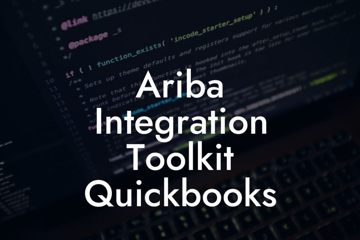 Ariba Integration Toolkit Quickbooks