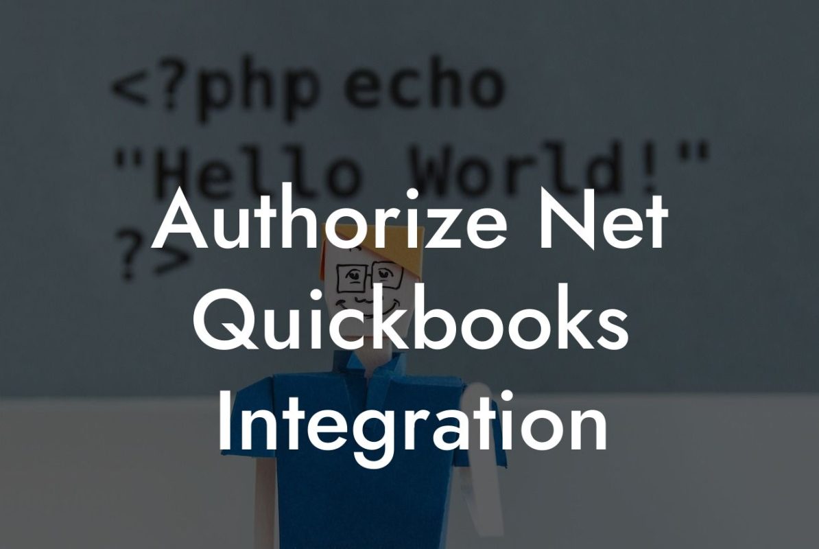 Authorize Net Quickbooks Integration