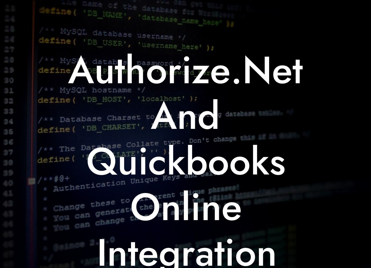 Authorize.Net And Quickbooks Online Integration