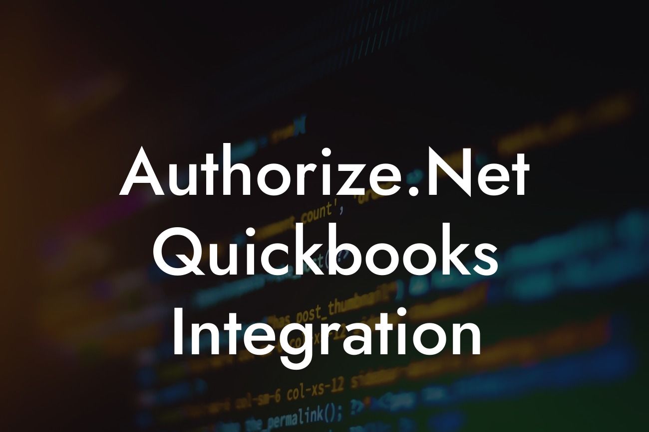 Authorize.Net Quickbooks Integration