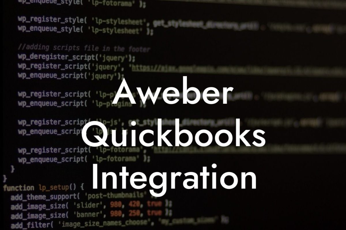 Aweber Quickbooks Integration