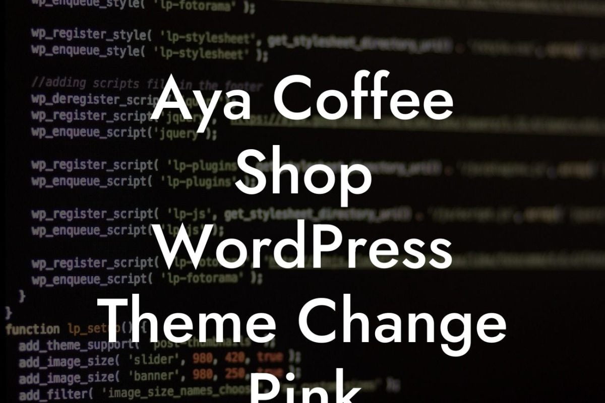 Aya Coffee Shop WordPress Theme Change Pink