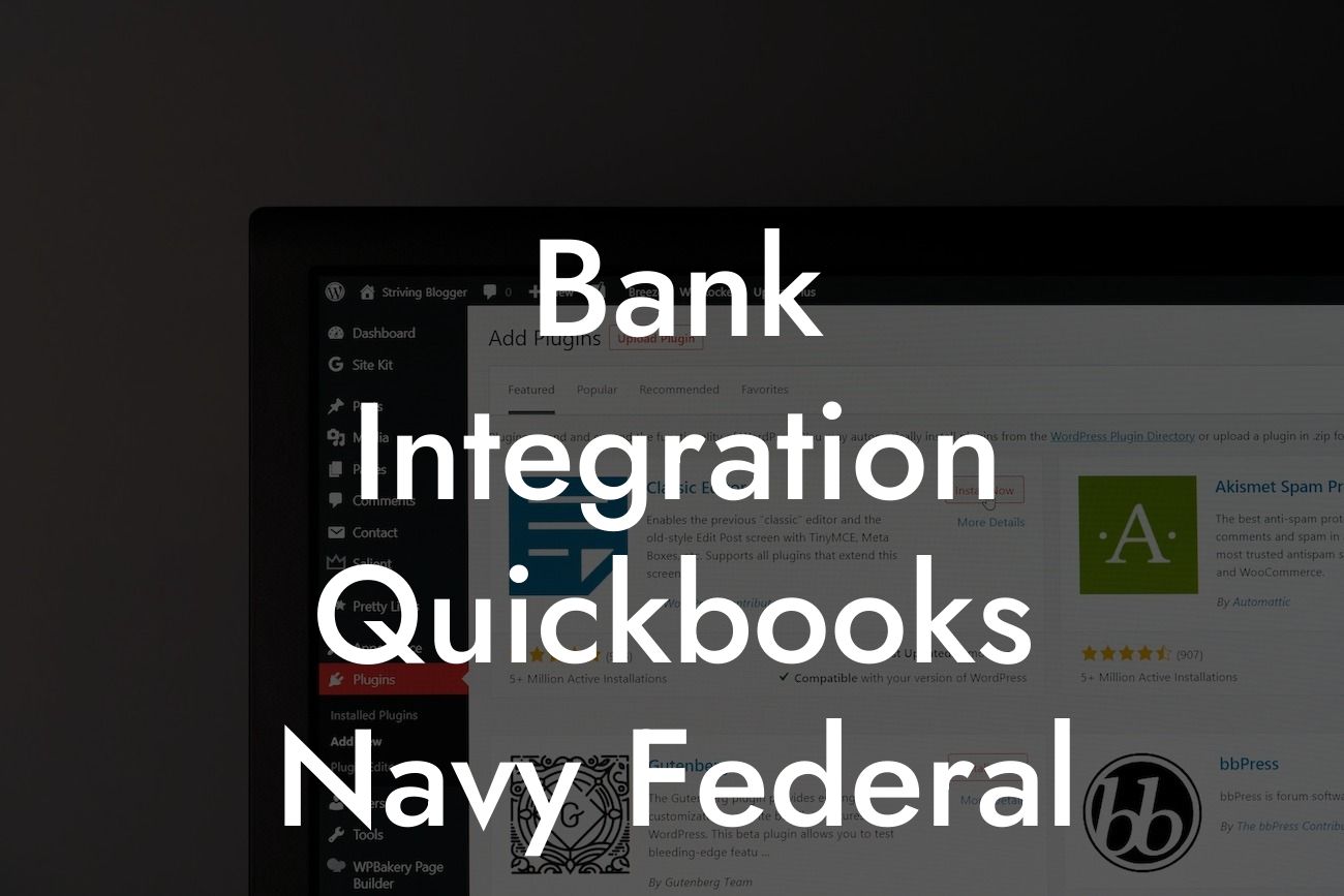 Bank Integration Quickbooks Navy Federal