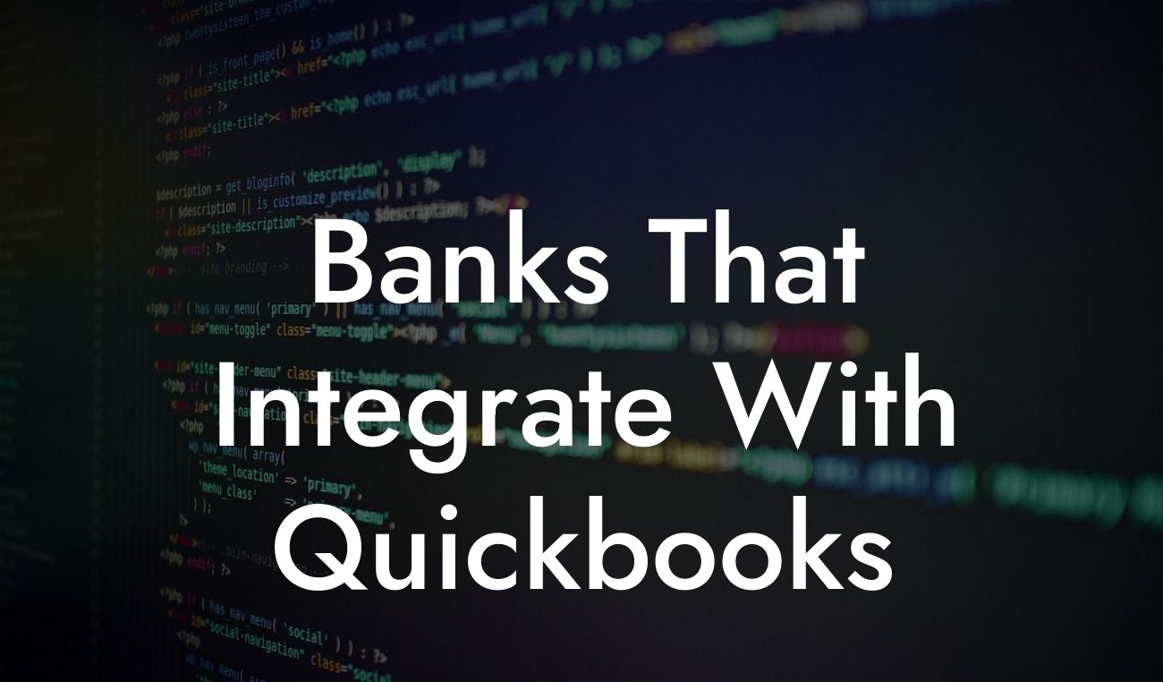 Banks That Integrate With Quickbooks