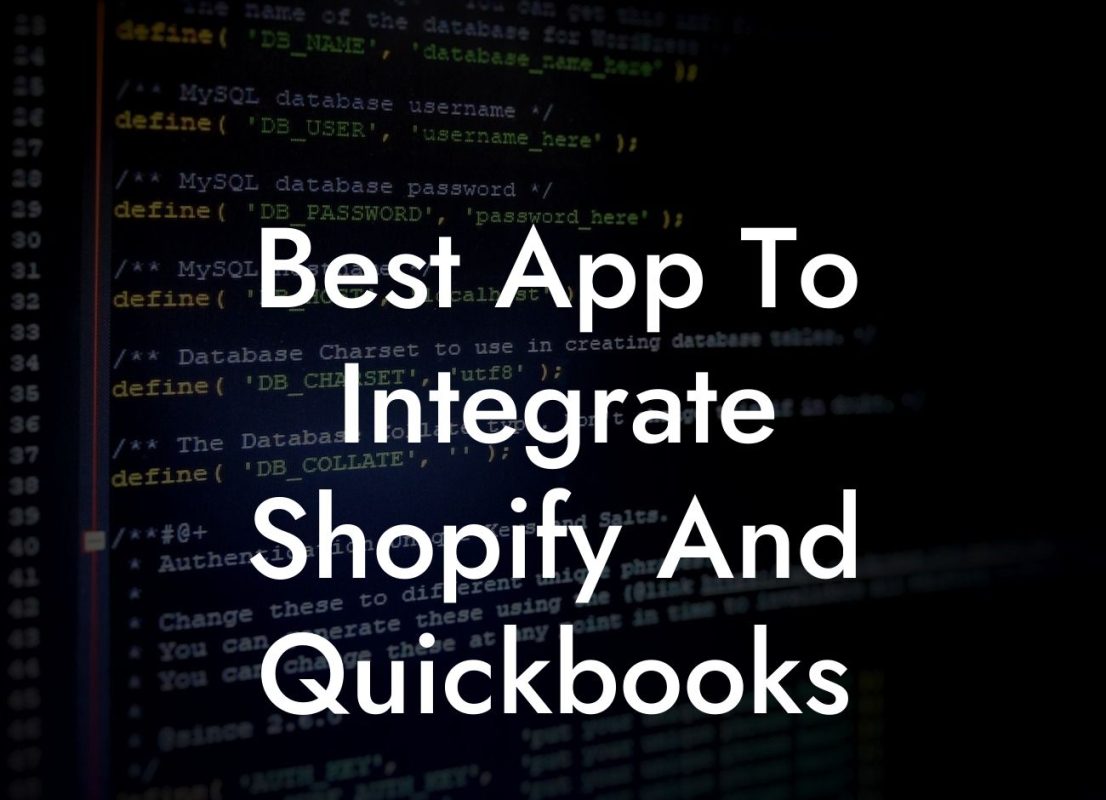 Best App To Integrate Shopify And Quickbooks