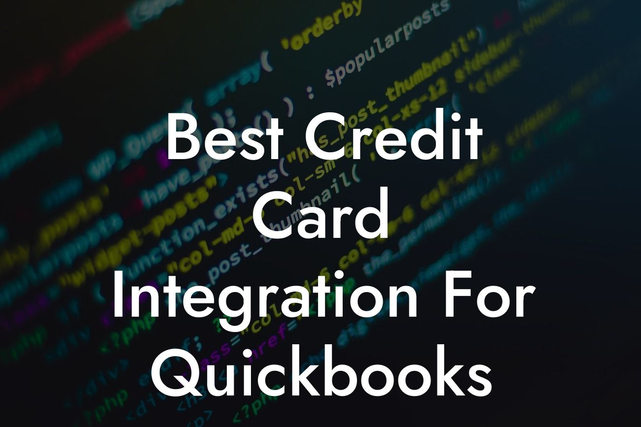 Best Credit Card Integration For Quickbooks