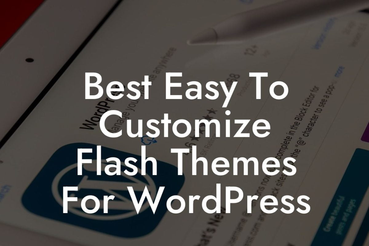 Best Easy To Customize Flash Themes For WordPress