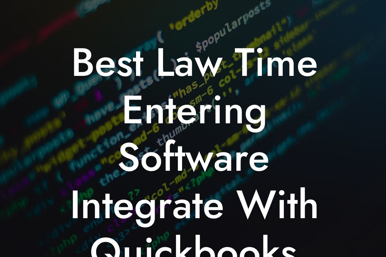 Best Law Time Entering Software Integrate With Quickbooks