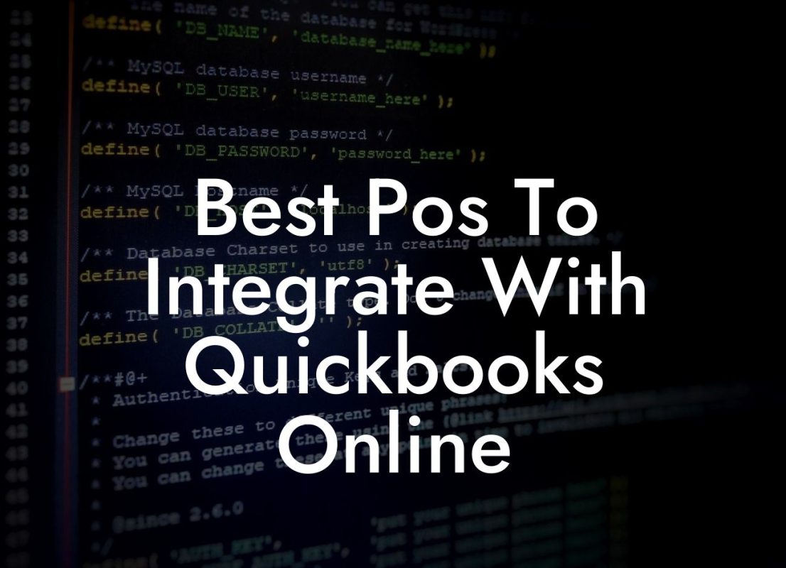 Best Pos To Integrate With Quickbooks Online