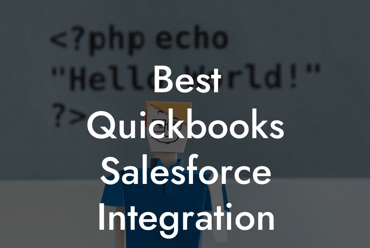 Best Quickbooks Salesforce Integration