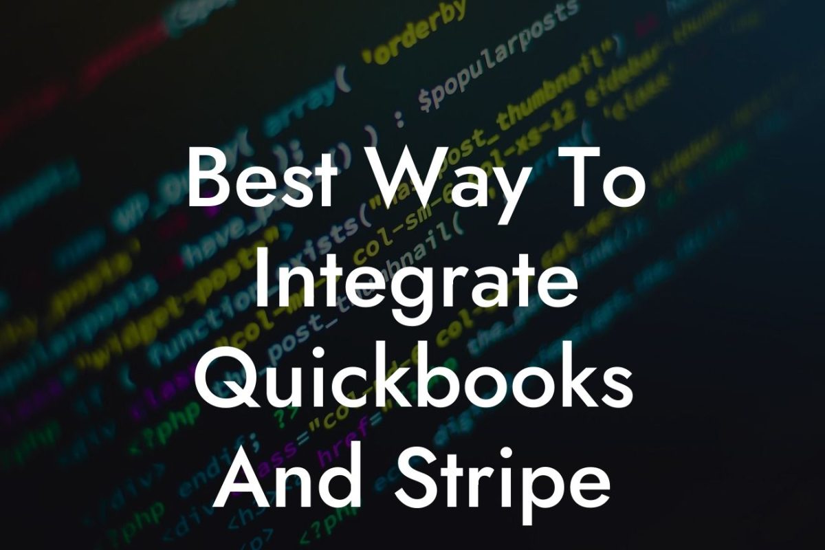 Best Way To Integrate Quickbooks And Stripe