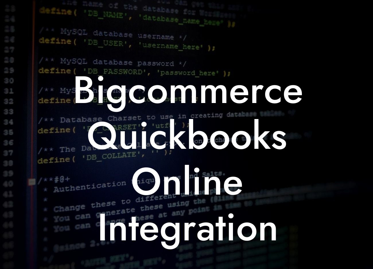 Bigcommerce Quickbooks Online Integration