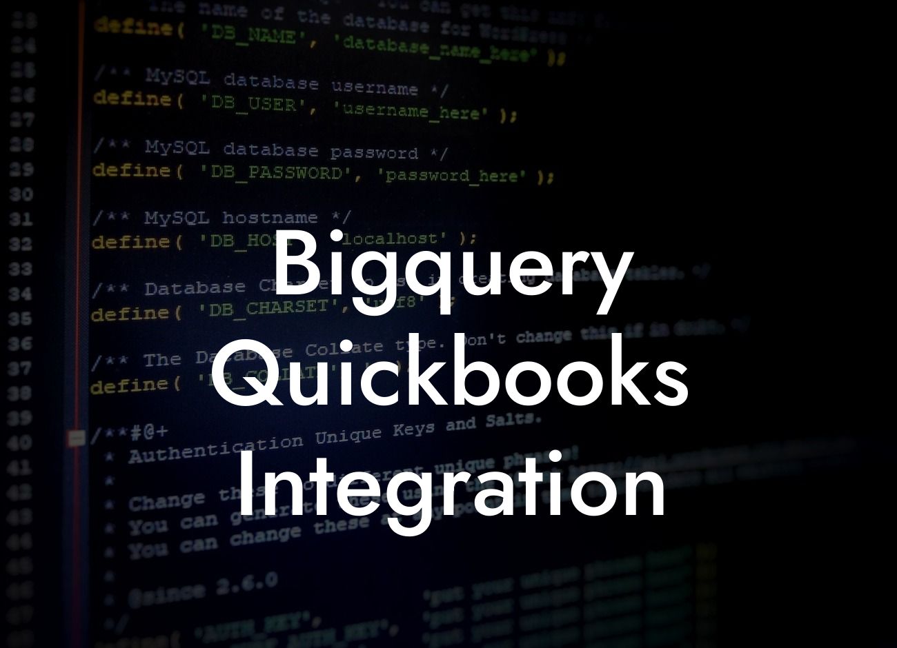 Bigquery Quickbooks Integration