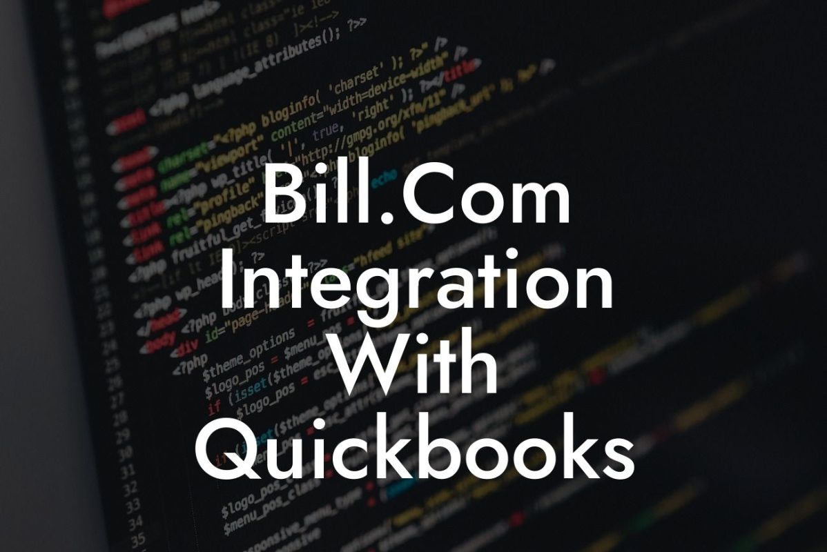 Bill.Com Integration With Quickbooks