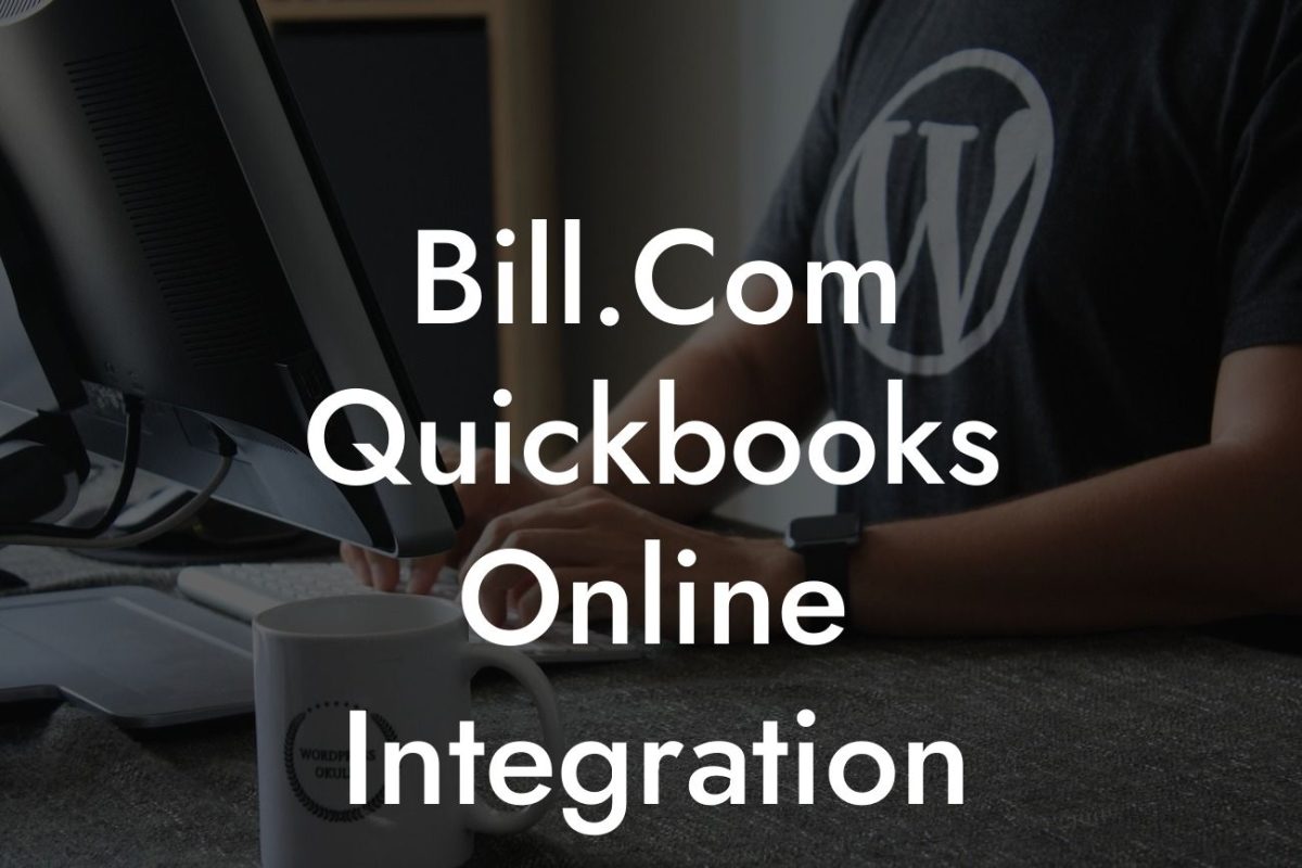 Bill.Com Quickbooks Online Integration