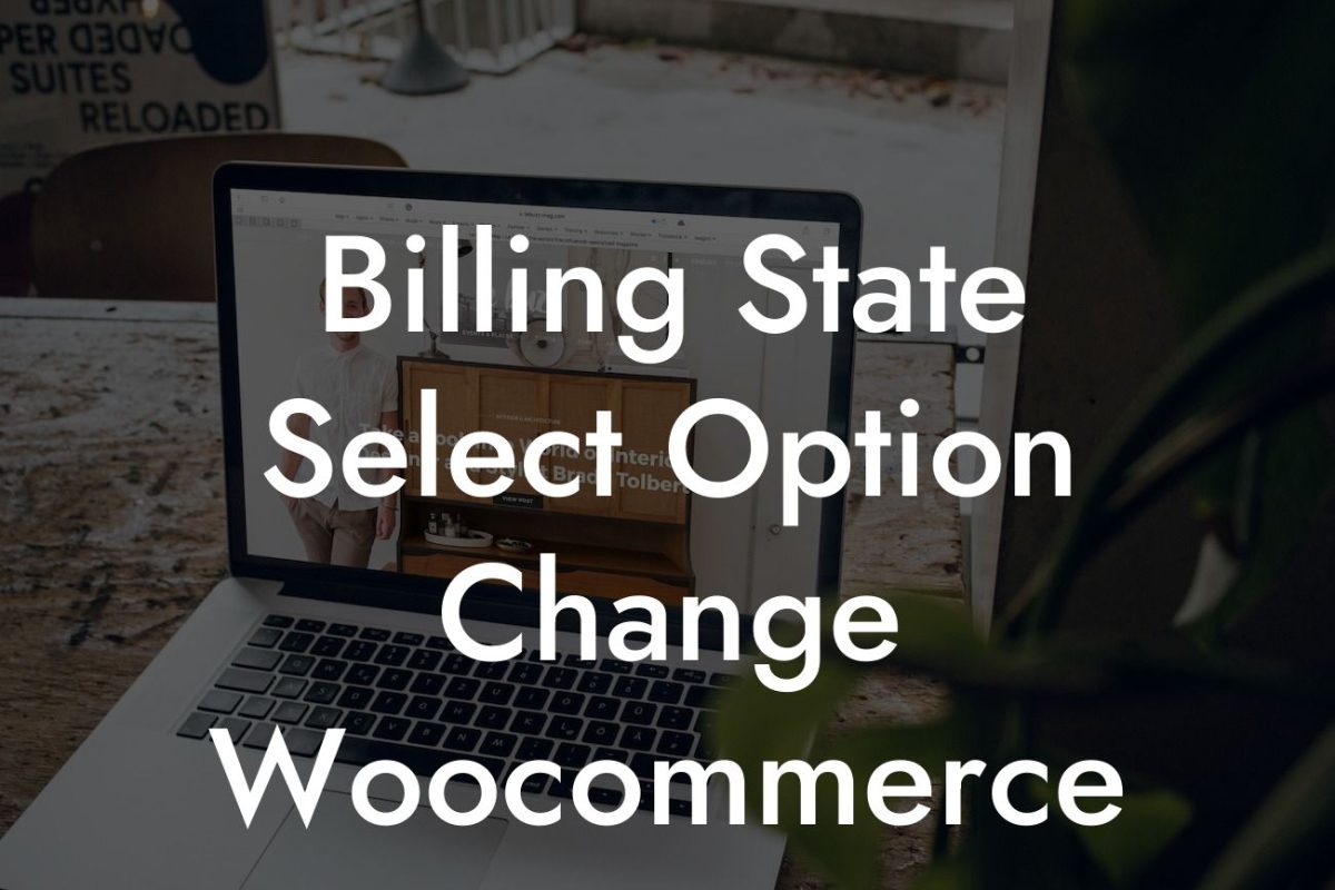 Billing State Select Option Change Woocommerce